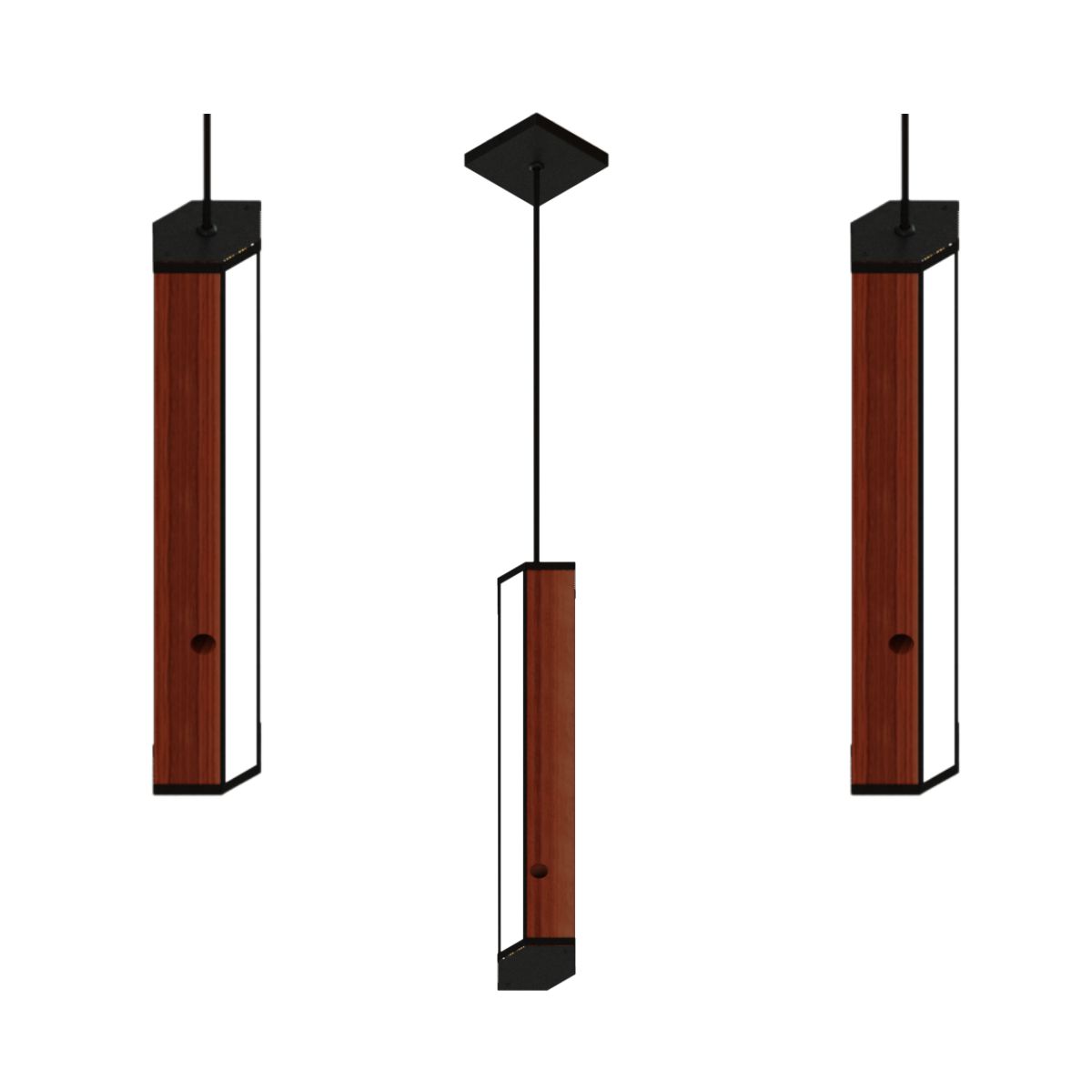 Pendente de Madeira Maciça com Led Havai 36w 4000lm Bivolt