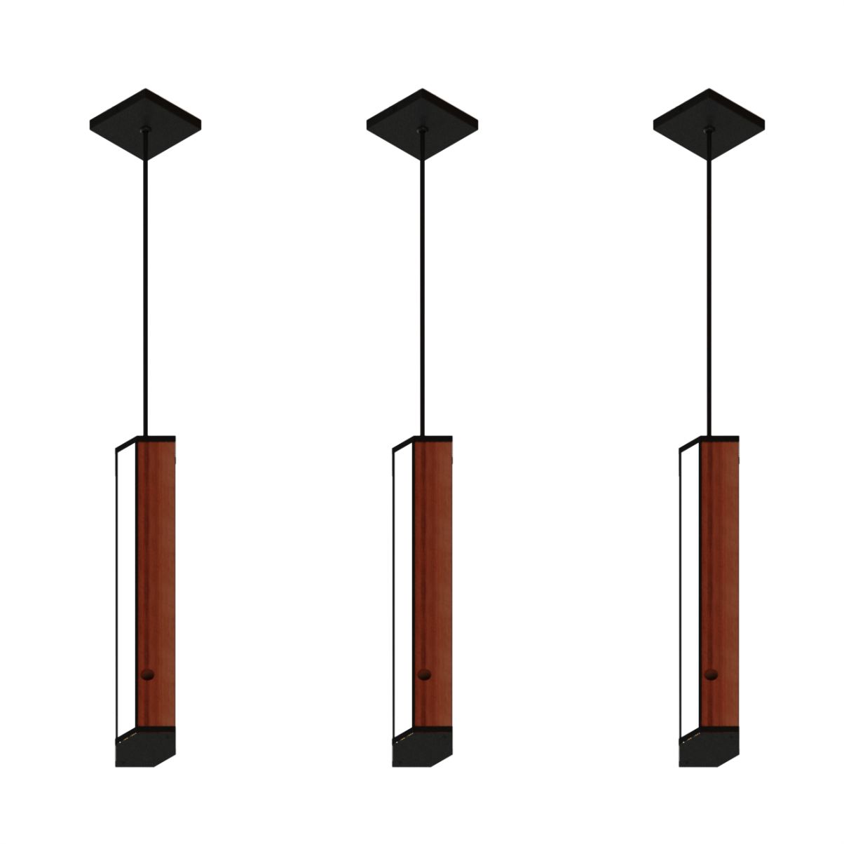 Pendente de Madeira Maciça com Led Havai 36w 4000lm Bivolt