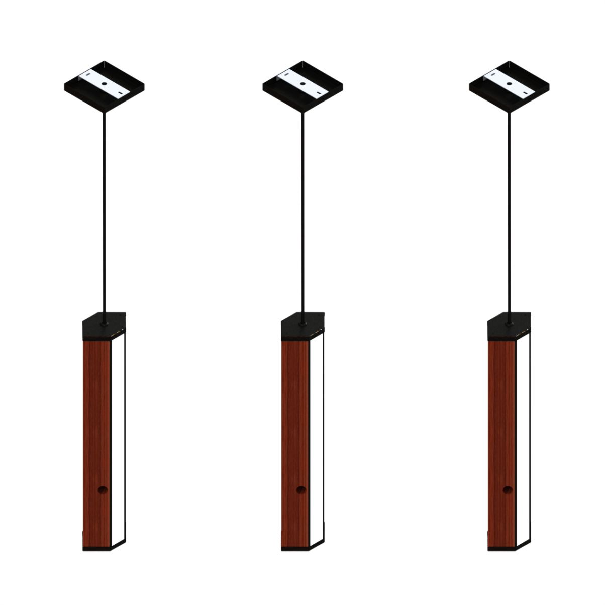 Pendente de Madeira Maciça com Led Havai 36w 4000lm Bivolt