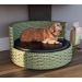 Sofá Caminha Pets Comfort Redonda Estofamento Impermeável - Junco Verde Militar