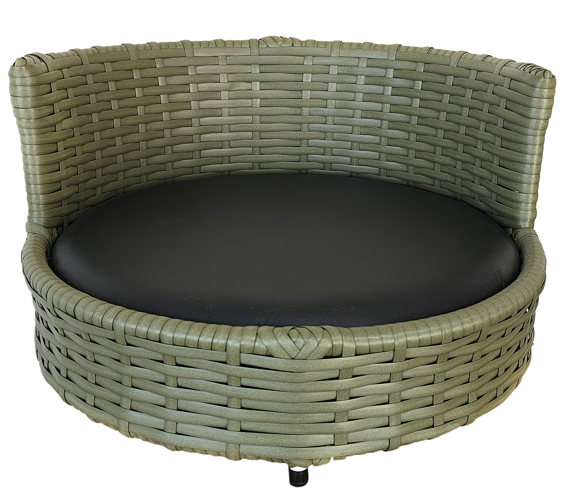 Sofá Caminha Pets Comfort Redonda Estofamento Impermeável - Junco Verde Militar