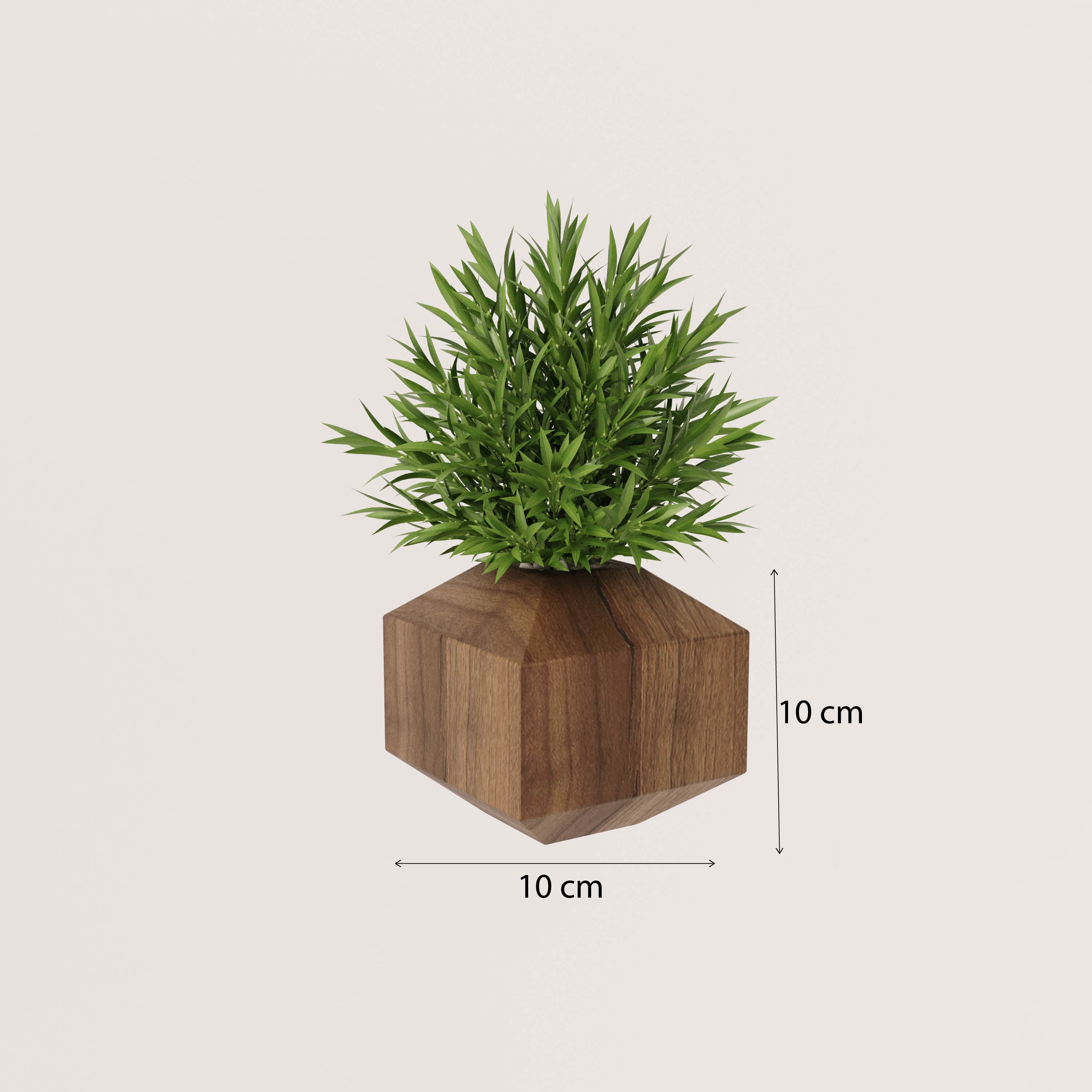 Vaso Cachepot de Madeira de Demolição Rústica para Decoração