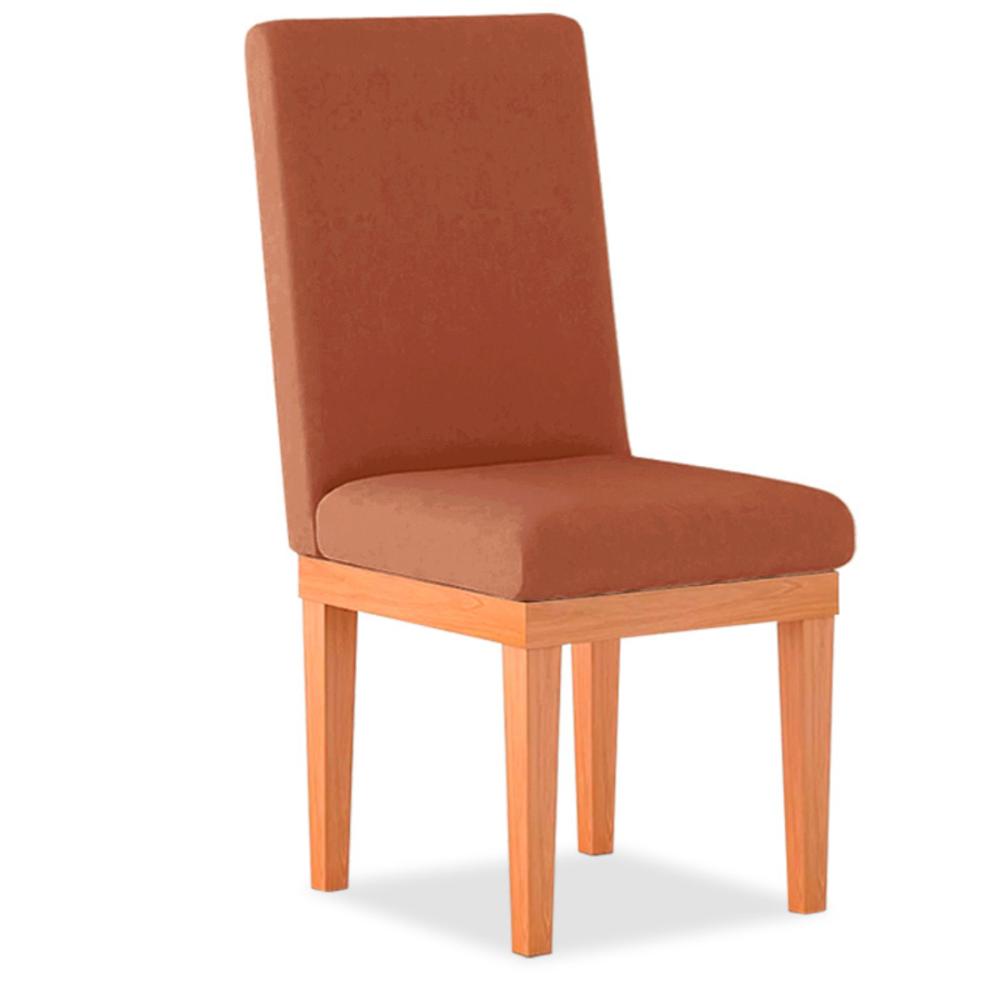 Cadeira de Jantar Alice Suede TerraCota Madeira Estofados