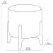 Kit 2 Puff Decorativo para Sala Thor Suede Bege Madeira Estofados