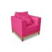 Kit Sofá 3 Lugares e Poltronas Sala de Estar Beny Suede Rosa Madeira Estofados