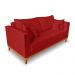 Kit Sofá 3 Lugares e Poltronas Sala de Estar Beny Suede Vermelho Madeira Estofados