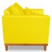 Poltrona Sala de Estar Beny Suede Amarelo Com Almofadas Decorativas Madeira Estofados