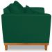Poltrona Sala de Estar Beny Suede Verde Com Almofadas Decorativas Madeira Estofados