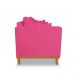 Sofá 3 Lugares Retro Sala de Estar Beny Suede Rosa Madeira Estofados