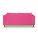 Sofá 3 Lugares Retro Sala de Estar Beny Suede Rosa Madeira Estofados