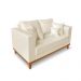 Sofá Sala de Estar 02 Lugares Beny Suede  Madeira Estofados