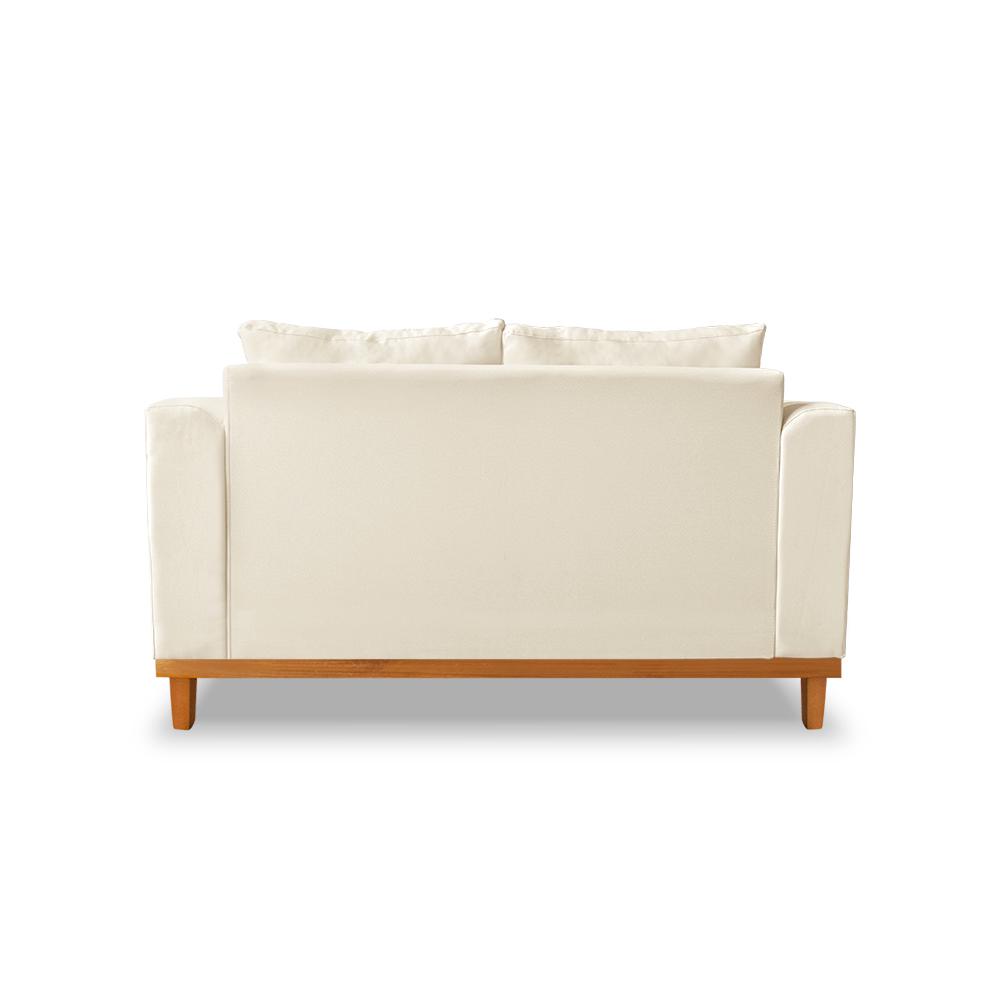 Sofá Sala de Estar 02 Lugares Beny Suede  Madeira Estofados