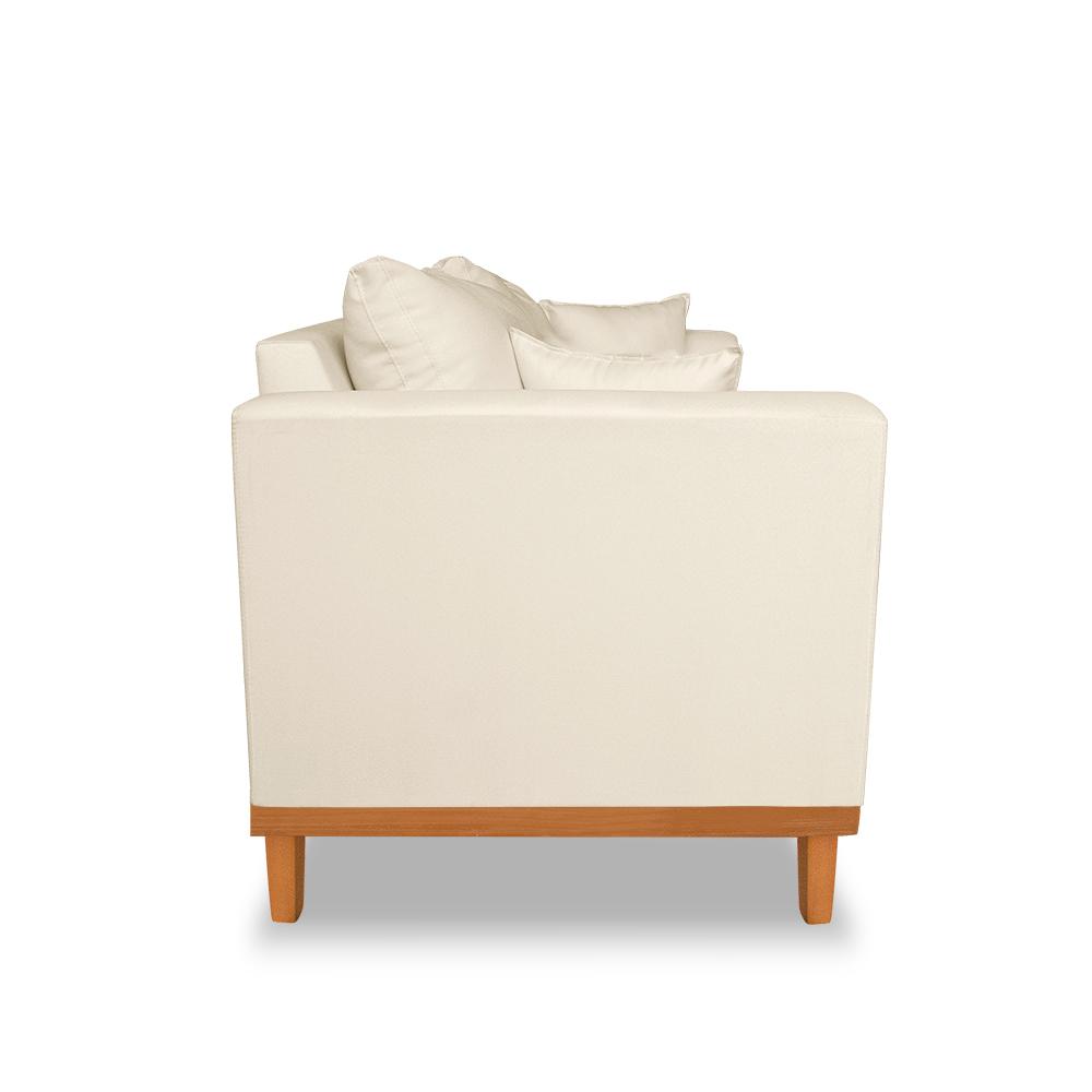 Sofá Sala de Estar 02 Lugares Beny Suede  Madeira Estofados