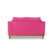Sofá Sala de Estar 02 Lugares Beny Suede Rosa Madeira Estofados