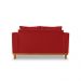 Sofá Sala de Estar 02 Lugares Beny Suede Vermelho Madeira Estofados