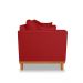Sofá Sala de Estar 02 Lugares Beny Suede Vermelho Madeira Estofados