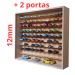 Expositor Para 100 Carrinhos da Escala 1:64 Em 45° Cru Com 2 Portas Paris