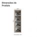 Adega 20 cm 4 Nichos Crema Nice Madesa