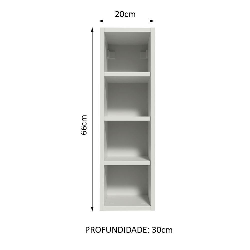 Adega Armário de Cozinha 100% MDF 20 cm Branco Acordes Madesa