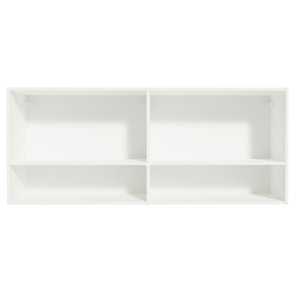 Armário Aéreo 120 cm 2 Portas 2 Nichos Branco para Área de Serviço Madesa