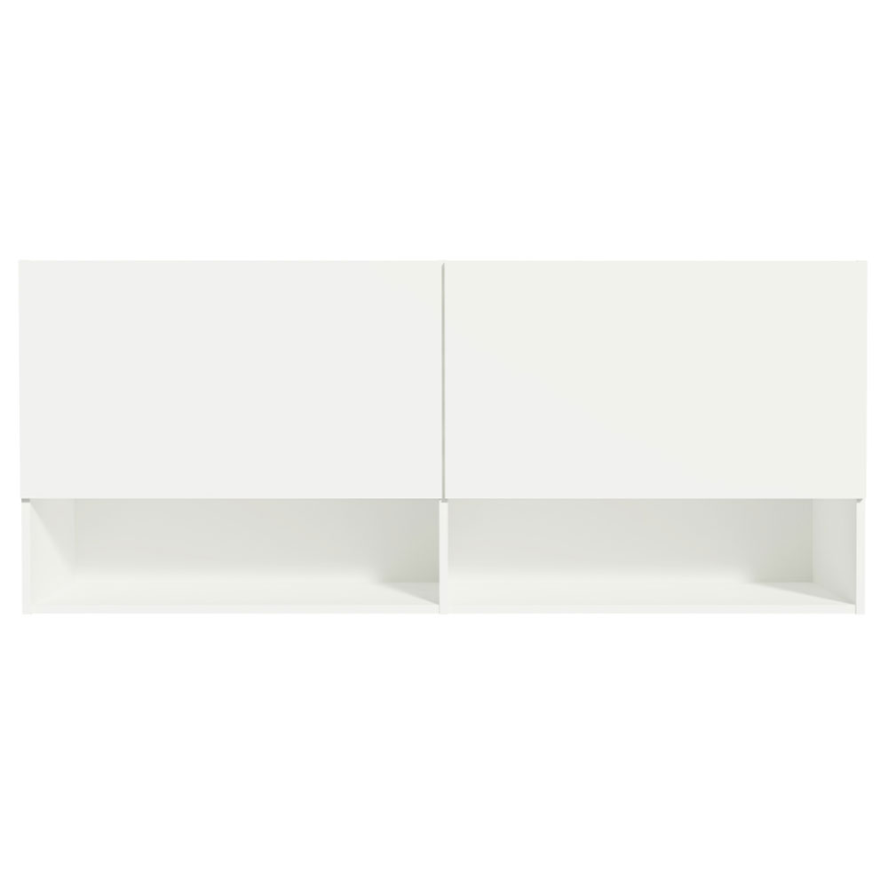 Armário Aéreo 120 cm 2 Portas 2 Nichos Branco para Área de Serviço Madesa