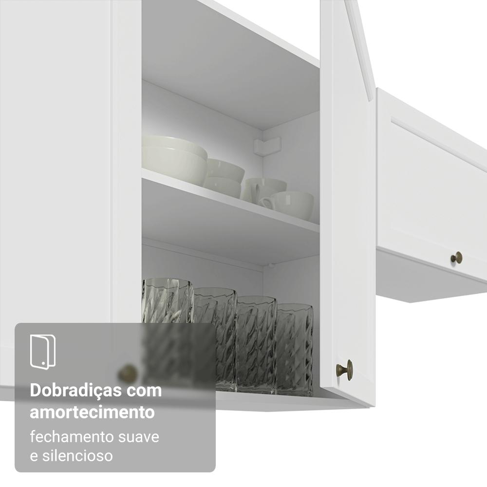 Armário Aéreo 120 cm 2 Portas Branco Vik Madesa