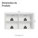 Armário Aéreo 120 cm 2 Portas Branco/Azul Vik Madesa