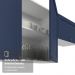Armário Aéreo 120 cm 2 Portas Branco/Azul Vik Madesa