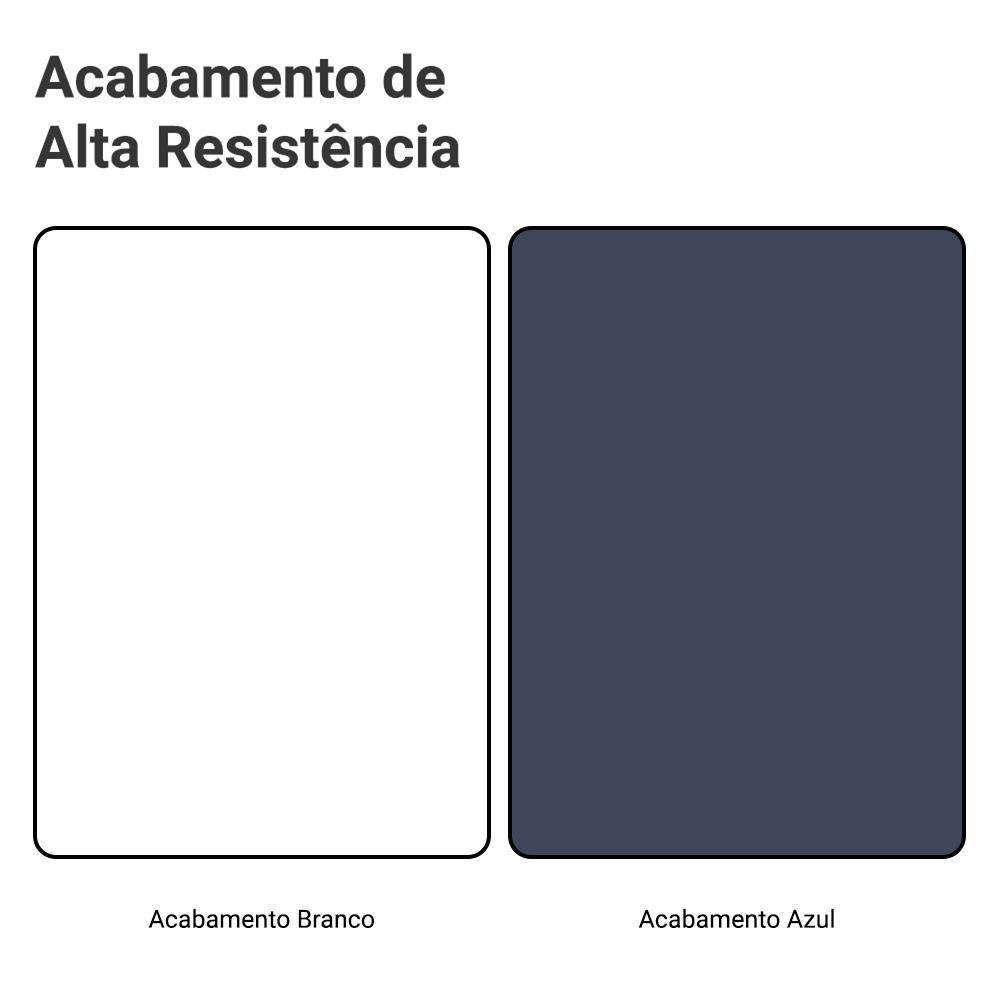 Armário Aéreo 120 cm 2 Portas Branco/Azul Vik Madesa