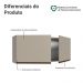 Armário Aéreo 120 cm 2 Portas Crema Nice Madesa