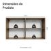 Armário Aéreo 120 cm 2 Portas Rustic/Azul Vik Madesa