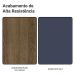 Armário Aéreo 120 cm 2 Portas Rustic/Azul Vik Madesa