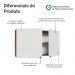 Armário Aéreo 120 cm 2 Portas Rustic/Branco Vik Madesa