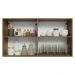 Armário Aéreo 120 cm 2 Portas Rustic/Branco Vik Madesa