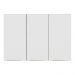 Armário Aéreo 120 cm 3 Portas Rustic/Branco Veludo Lux Madesa