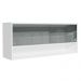 Armário Aéreo 120cm 2 Portas Correr Vidro Neutral 1 Nicho Branco para Cozinhas Glamy, Lux e Reims Madesa