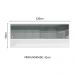 Armário Aéreo 120cm 2 Portas Correr Vidro Neutral 1 Nicho Branco para Cozinhas Glamy, Lux e Reims Madesa