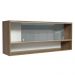 Armário Aéreo 120cm 2 Portas Correr Vidro Neutral 1 Nicho Rustic para Cozinhas Glamy, Lux e Reims Madesa
