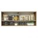 Armário Aéreo 120cm 2 Portas Correr Vidro Neutral 1 Nicho Rustic para Cozinhas Glamy, Lux e Reims Madesa