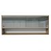 Armário Aéreo 120cm 2 Portas Correr Vidro Neutral 1 Nicho Rustic para Cozinhas Glamy, Lux e Reims Madesa