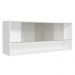 Armário Aéreo 120cm 2 Portas Correr Vidro Pontilhado 1 Nicho Branco para Cozinhas Glamy, Lux e Reims Madesa