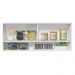 Armário Aéreo 120cm 2 Portas Correr Vidro Pontilhado 1 Nicho Branco para Cozinhas Glamy, Lux e Reims Madesa