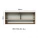 Armário Aéreo 120cm 2 Portas Correr Vidro Pontilhado 1 Nicho Rustic para Cozinhas Glamy, Lux e Reims Madesa
