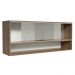 Armário Aéreo 120cm 2 Portas Correr Vidro Pontilhado 1 Nicho Rustic para Cozinhas Glamy, Lux e Reims Madesa