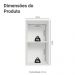 Armário Aéreo 35 cm 1 Porta Branco/Azul Vik Madesa