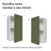 Armário Aéreo 35 cm 1 Porta Branco/Verde Vik Madesa