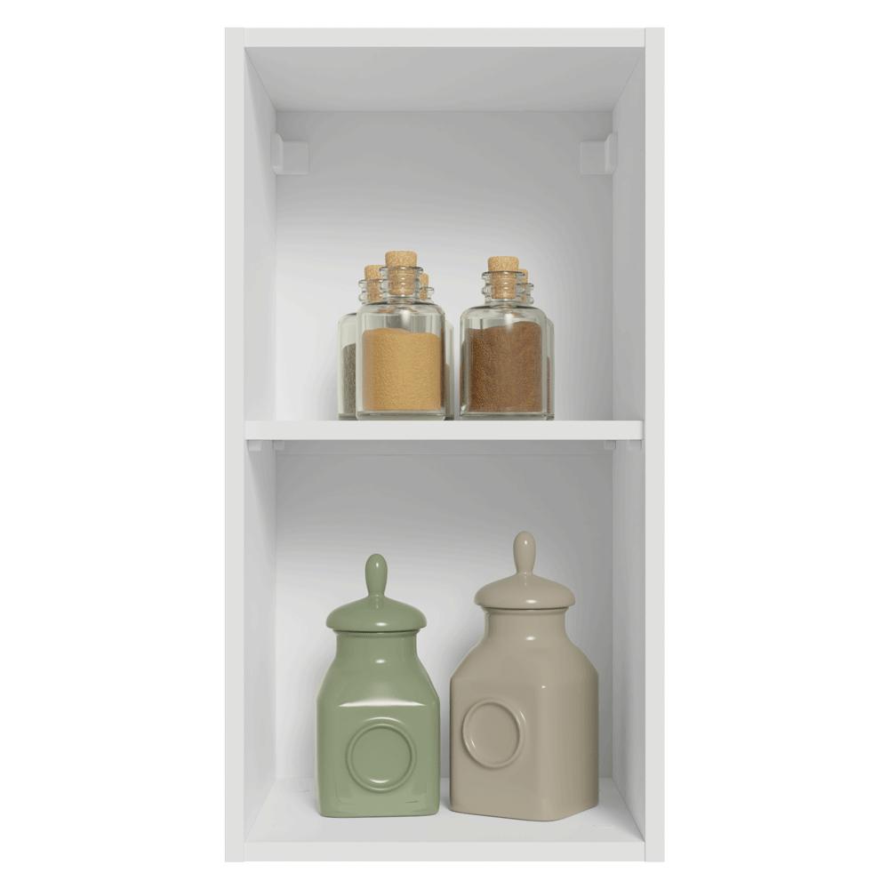Armário Aéreo 35 cm 1 Porta Branco/Verde Vik Madesa