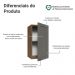 Armário Aéreo 35 cm 1 Porta Rustic/Cinza Vik Madesa