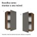 Armário Aéreo 35 cm 1 Porta Rustic/Cinza Vik Madesa