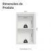 Armário Aéreo 40 cm 1 Porta Branco/Verde Vik Madesa